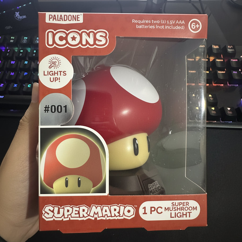Lampara de champiñon de Super Mario