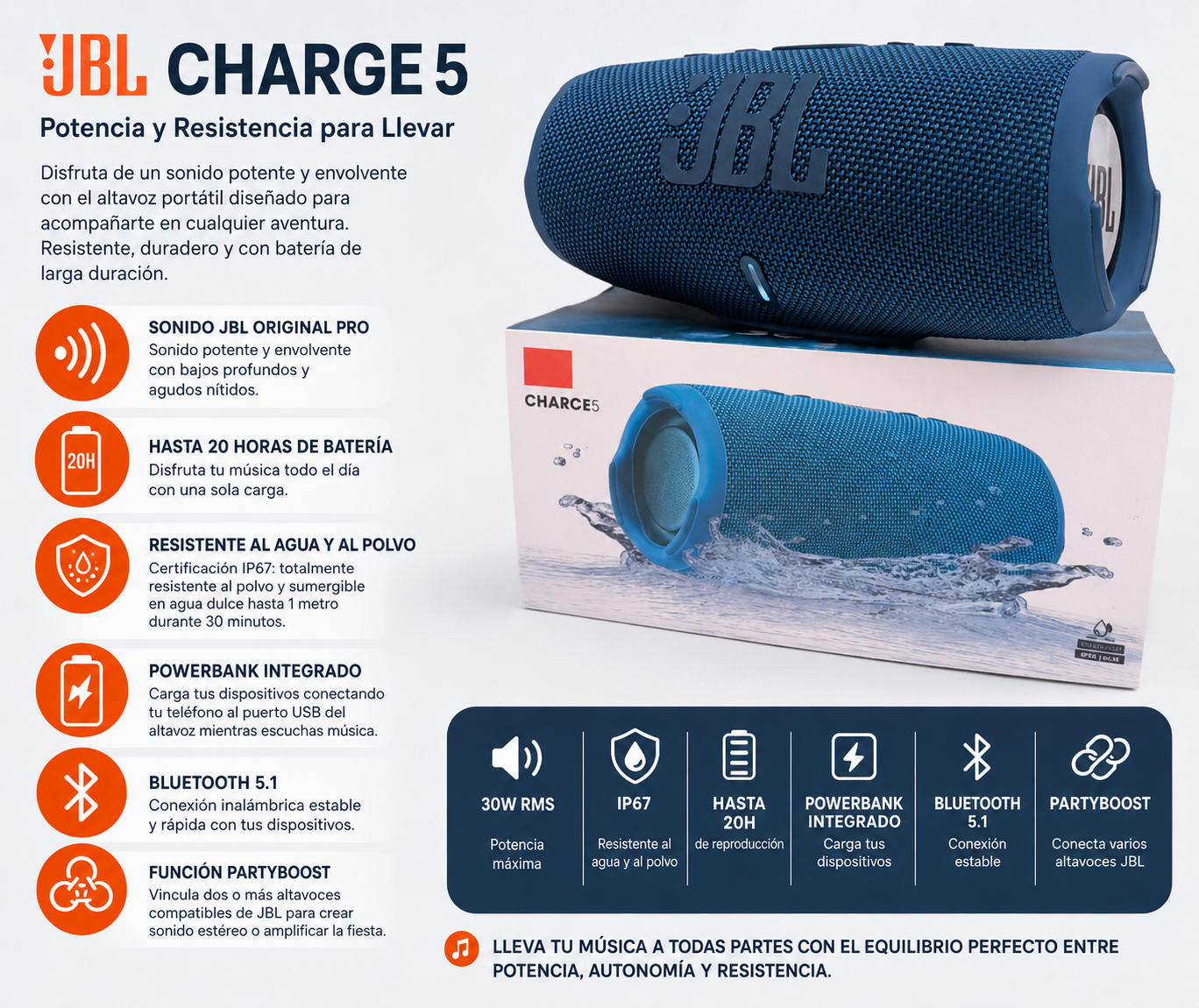 Bocina JBL Charge 5