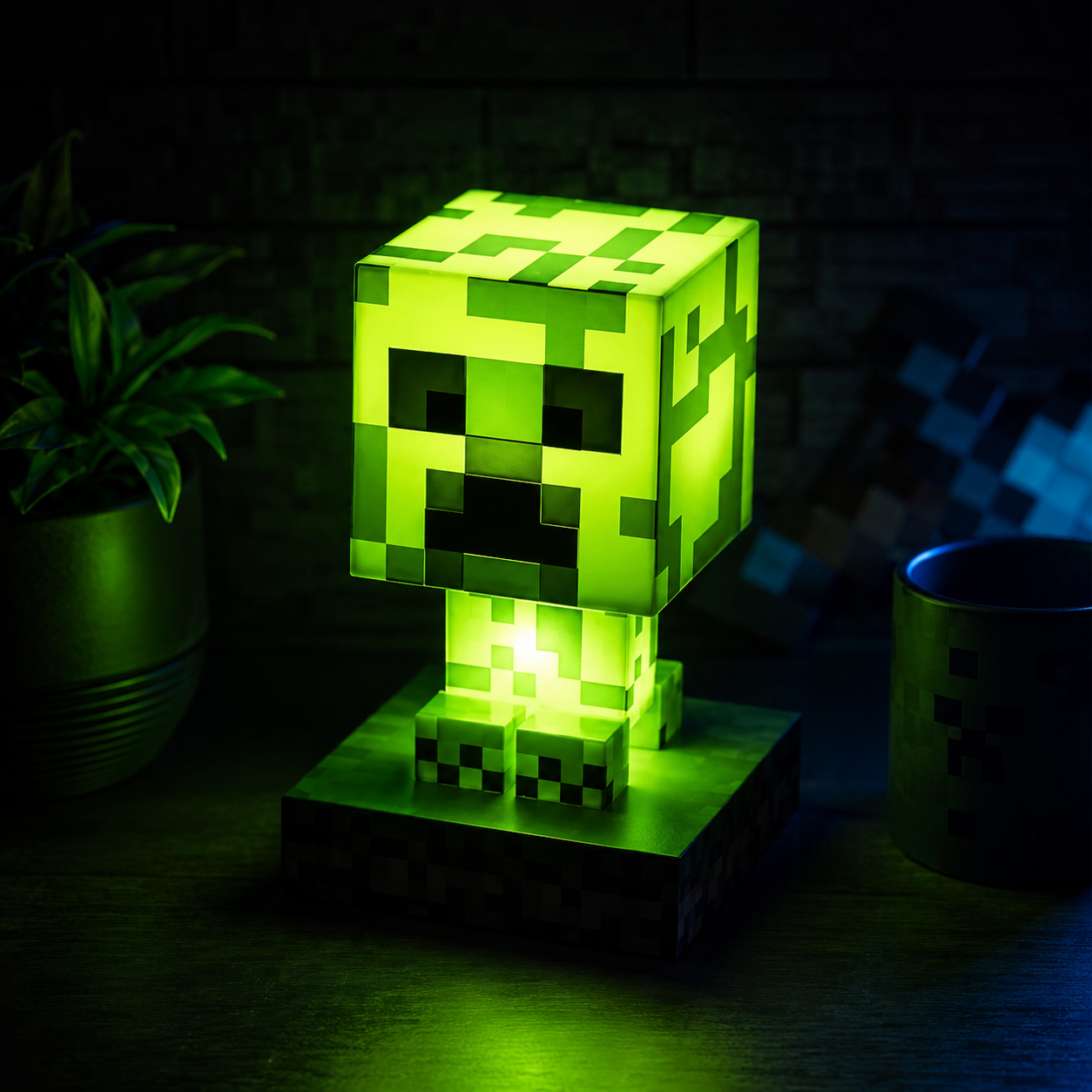 Lampara de Creeper de Minecraft