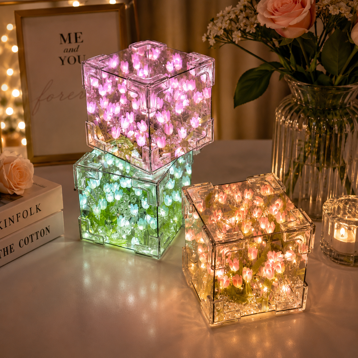 Lámpara LED portátil de Tulipanes