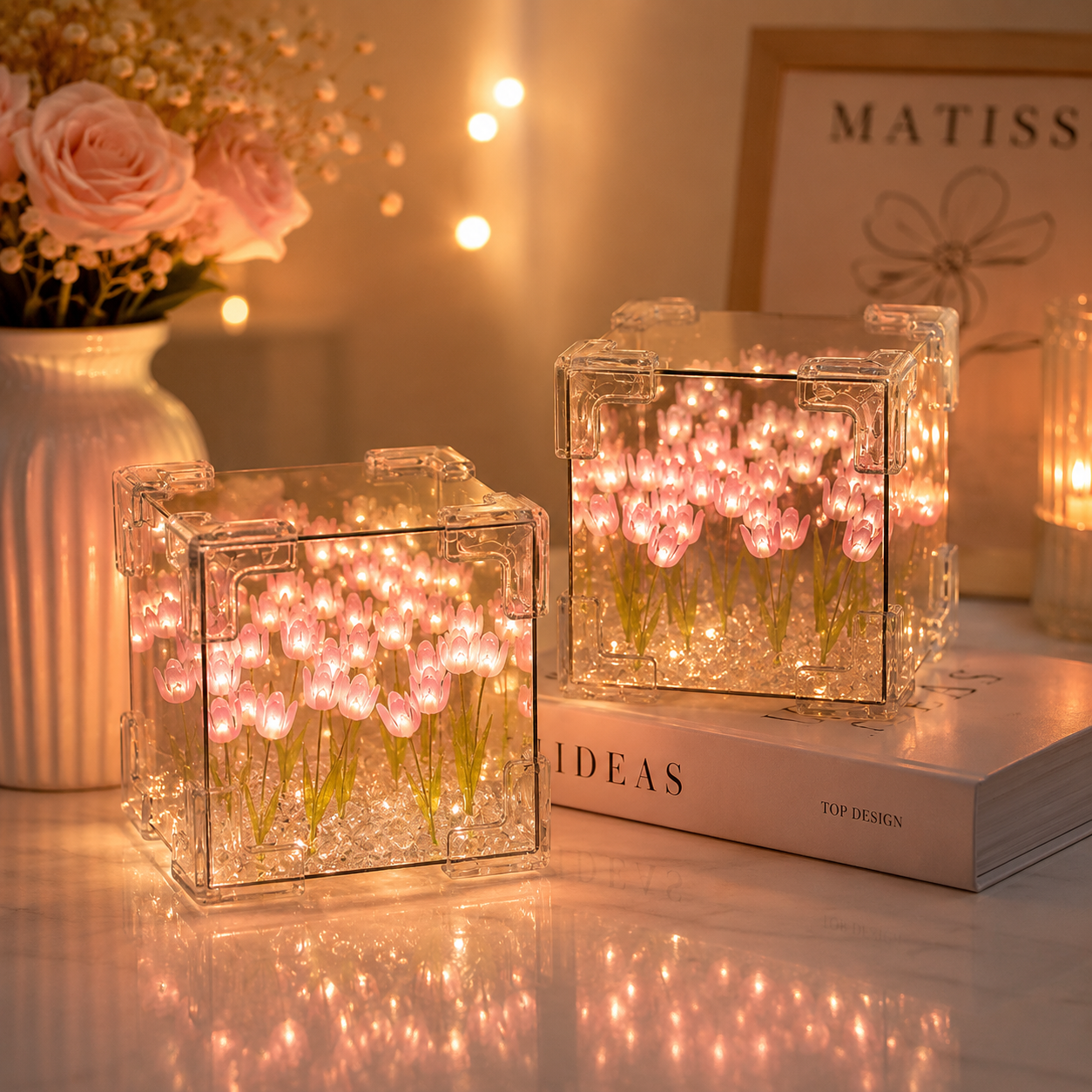 Lámpara LED portátil de Tulipanes